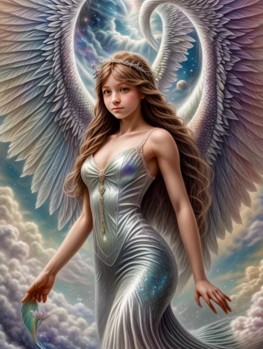 the zodiac sign pisces,angel wing,angel wings,archangel,fantasy art,the archangel,zodiac sign libra,angel girl,mermaid background,horoscope libra,angelology,winged heart,vintage angel,angel,business angel,faery,angel playing the harp,uriel,fantasy woman,love angel