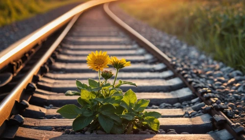 yellow rose on rail,railway track,railroad track,railroad,railtrack,white rose on rail,railroad line,railway line,train of thought,rail track,trollius download,red poppy on railway,rail road,trollius of the community,yellow line,railway,railway tracks,railway rails,flower in sunset,mustard plant,Photography,General,Natural
