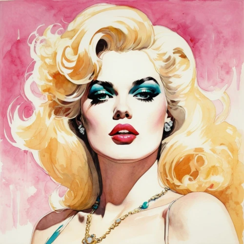 marylyn monroe - female,modern pop art,pop art style,cool pop art,pop art woman,marylin monroe,pop art girl,girl-in-pop-art,pop art,popart,marilyn,warhol,pop art colors,gena rolands-hollywood,watercolor pin up,mamie van doren,pop art people,pin ups,madonna,andy warhol,Illustration,Paper based,Paper Based 19