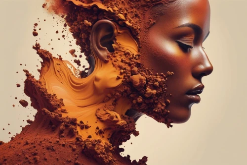 african woman,african american woman,african art,black woman,cocoa powder,woman face,woman thinking,beautiful african american women,cinnamon girl,skin color,black women,woman's face,woman silhouette,head woman,nigeria woman,black skin,woman portrait,image manipulation,shea butter,digital painting,Photography,Artistic Photography,Artistic Photography 05