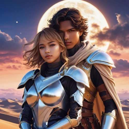 valerian,viewing dune,cg artwork,couple goal,heroic fantasy,dune,fantasy picture,moon valley,protectors,admer dune,skyflower,digital compositing,man and woman,libra,beautiful couple,throughout the game of love,lindos,greek valerian,mom and dad,shepherd romance,Photography,General,Realistic
