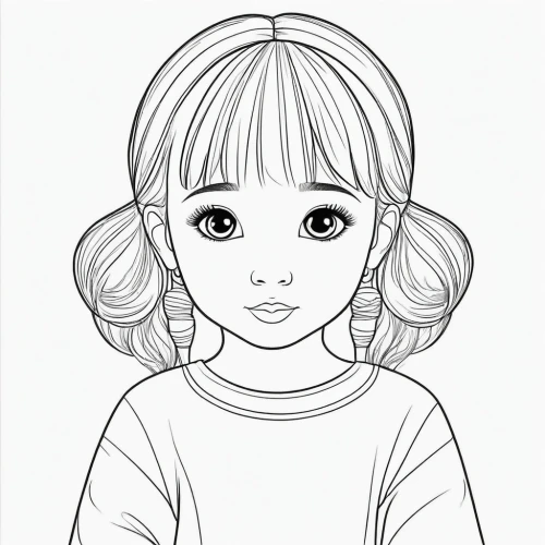 coloring pages kids,coloring pages,coloring page,eyes line art,kids illustration,doll's facial features,girl drawing,line art children,angel line art,line-art,child portrait,monchhichi,coloring picture,girl portrait,illustrator,mono-line line art,line drawing,child girl,chibi girl,line art,Illustration,Black and White,Black and White 04