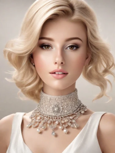 bridal jewelry,artificial hair integrations,realdoll,pearl necklace,pearl necklaces,bridal accessory,dahlia white-green,elegant,short blond hair,doll's facial features,necklace,romantic look,collar,diamond jewelry,beautiful model,fashion doll,jewelry,lycia,female model,jeweled