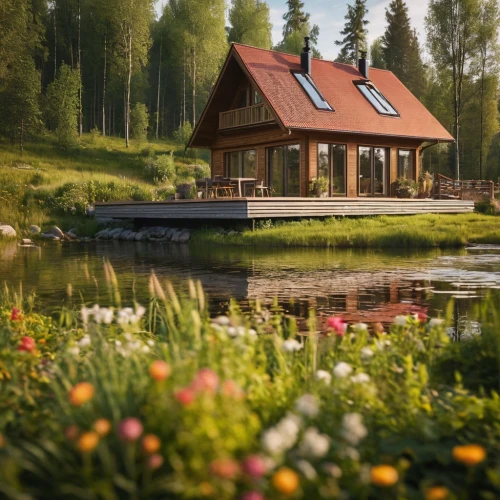 small cabin,summer cottage,house with lake,the cabin in the mountains,house in the forest,house by the water,wooden house,houseboat,beautiful home,cottage,boat house,floating huts,summer house,inverted cottage,house in mountains,house in the mountains,home landscape,log cabin,idyllic,small house,Photography,General,Commercial
