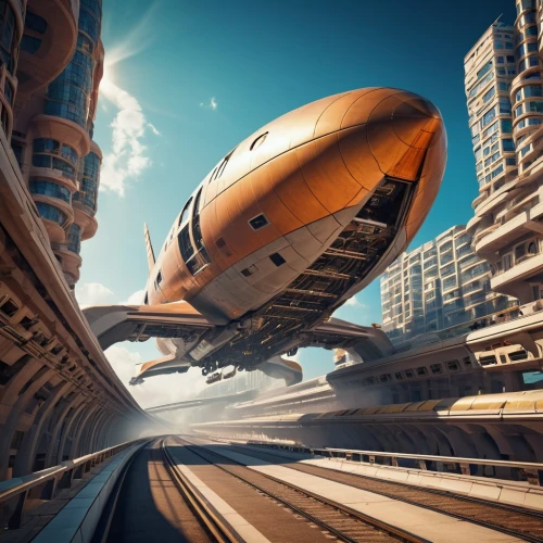 sky train,futuristic architecture,airship,supersonic transport,airships,high-speed rail,maglev,spaceship space,space ship model,space ship,spaceship,monorail,sky space concept,futuristic art museum,futuristic landscape,fleet and transportation,high-speed train,space ships,space capsule,space tourism,Photography,Documentary Photography,Documentary Photography 32