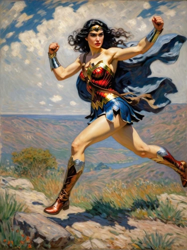 wonderwoman,wonder woman,sprint woman,super heroine,super woman,female runner,wonder woman city,woman strong,warrior woman,woman power,lasso,strong woman,female warrior,strong women,fantasy woman,happy day of the woman,muscle woman,figure of justice,to run,goddess of justice,Art,Artistic Painting,Artistic Painting 04