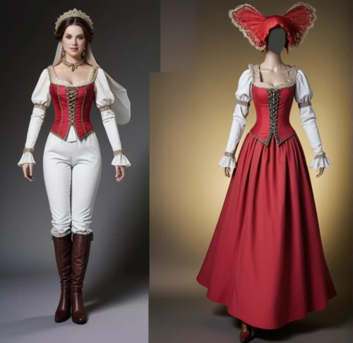 bodice,costume design,victorian fashion,women's clothing,suit of the snow maiden,folk costume,costumes,corset,women clothes,queen of hearts,bridal clothing,folk costumes,ladies clothes,costume accessory,rose white and red,overskirt,ancient costume,the victorian era,women fashion,female doll,Conceptual Art,Fantasy,Fantasy 01