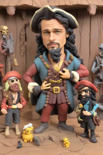 pirate treasure,pirates,popeye village,pirate,clay figures,miniature figures,figurines,play figures,piracy,geppetto,minifigures,scandia gnomes,clay animation,jolly roger,caravel,png sculpture,collectible action figures,figurine,maties,popeye,Digital Art,Clay