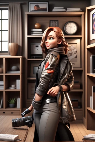 sci fiction illustration,librarian,businesswoman,office worker,spy visual,black widow,cg artwork,receptionist,business woman,girl at the computer,girl with gun,secretary,spy,woman holding gun,barista,game illustration,digital compositing,cashier,girl with a gun,female doctor