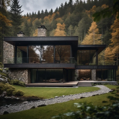 house in the forest,modern house,house in the mountains,cubic house,modern architecture,dunes house,house in mountains,timber house,frame house,private house,stone house,beautiful home,mid century house,luxury property,corten steel,country house,swiss house,arhitecture,house by the water,residential house,Photography,General,Cinematic