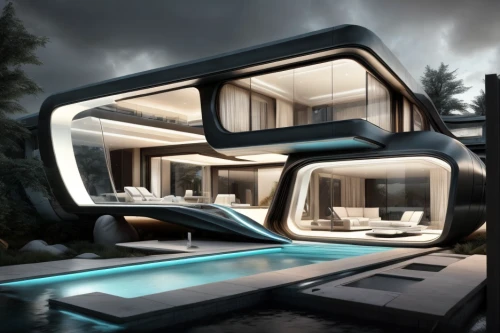 futuristic architecture,cubic house,modern house,cube stilt houses,modern architecture,cube house,mirror house,inverted cottage,3d rendering,smart house,mobile home,folding roof,frame house,luxury property,futuristic landscape,futuristic art museum,luxury home,smart home,sky space concept,futuristic