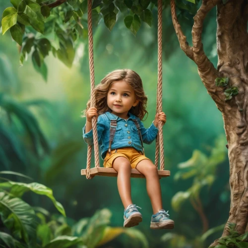 wooden swing,tree swing,hanging swing,empty swing,garden swing,girl with tree,swing set,swinging,golden swing,child in park,tree with swing,swing,little girl in wind,rope swing,children's background,inner child,child portrait,photo manipulation,photoshop manipulation,girl and boy outdoor,Photography,General,Fantasy