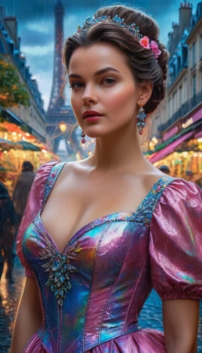 cinderella,fantasy picture,princess sofia,3d fantasy,princess anna,fantasy art,fantasy portrait,fairy tale character,fantasy woman,the carnival of venice,french digital background,world digital painting,bodice,rosa 'the fairy,venetia,girl in a historic way,fairy peacock,queen of hearts,universal exhibition of paris,fantasy girl,Photography,General,Fantasy
