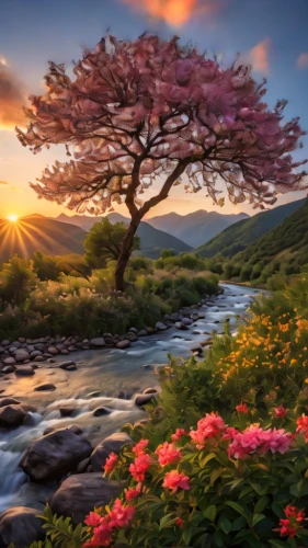 blossom tree,blooming tree,flower tree,flowering tree,splendor of flowers,flowering trees,blooming trees,flower in sunset,cherry blossom tree,flourishing tree,beautiful landscape,nature landscape,blossoming apple tree,spring nature,spring blossom,landscape background,lone tree,river landscape,colorful tree of life,landscape rose,Photography,General,Natural