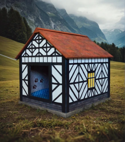 miniature house,alpine hut,little house,mountain hut,children's playhouse,small house,half-timbered house,swiss house,fairy door,bee house,fairy house,wood doghouse,bird house,house for rent,dog house,airbnb,lonely house,cube house,birdhouse,puppet theatre,Small Objects,Outdoor,Swiss Landscapes