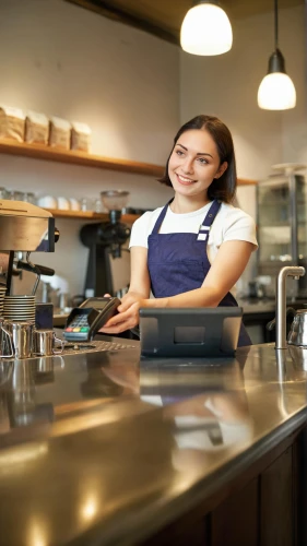 barista,woman at cafe,waiting staff,establishing a business,electronic payments,girl in the kitchen,restaurants online,chefs kitchen,women at cafe,chef's uniform,waitress,pastry chef,cashier,food preparation,customer experience,exhaust hood,countertop,bistro,cuisine of madrid,expenses management