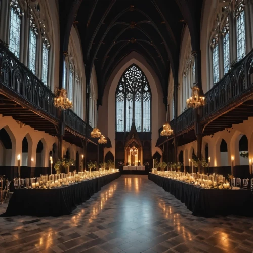 wedding setup,haunted cathedral,christ chapel,candlelights,event venue,gothic architecture,gothic church,advent market,sanctuary,utrecht,black church,silver wedding,the black church,aisle,tablescape,wedding photography,votive candles,wedding decorations,ulm minster,all saints,Photography,General,Realistic