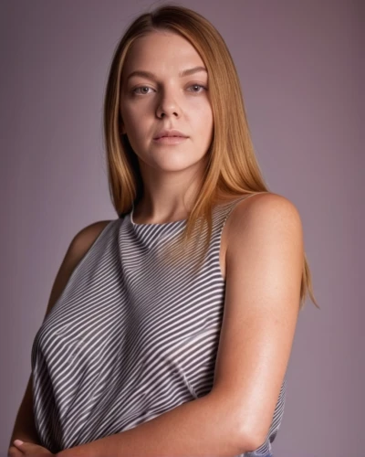 female model,model,studio photo,purple background,portrait background,grey background,cotton top,girl on a white background,olallieberry,in a shirt,maci,portrait photography,teen,samantha troyanovich golfer,daphne,modeling,aeriel,beautiful young woman,fierce,semi-profile,Photography,General,Commercial