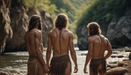 neanderthals,ancient people,aboriginal culture,aborigines,guards of the canyon,nudism,three wise men,human evolution,the three wise men,primitive people,aboriginal,germanic tribes,adam and eve,stone age,neolithic,paleolithic,prehistory,sadhus,druids,baptism of christ,Photography,General,Cinematic