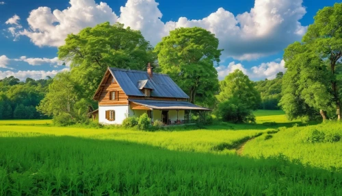 home landscape,meadow landscape,landscape background,green landscape,background view nature,rural landscape,small house,country cottage,farm background,danish house,little house,lonely house,wooden house,summer cottage,small cabin,miniature house,countryside,log home,country house,house in the forest,Photography,General,Realistic
