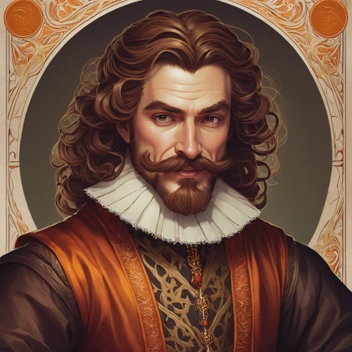 tyrion lannister,thorin,athos,leonardo devinci,tudor,htt pléthore,melchior,lokportrait,fantasy portrait,conquistador,east-european shepherd,king caudata,benedict herb,the emperor's mustache,bard,musketeer,konstantin bow,cavalier,bartholomew,robert harbeck,Conceptual Art,Fantasy,Fantasy 03