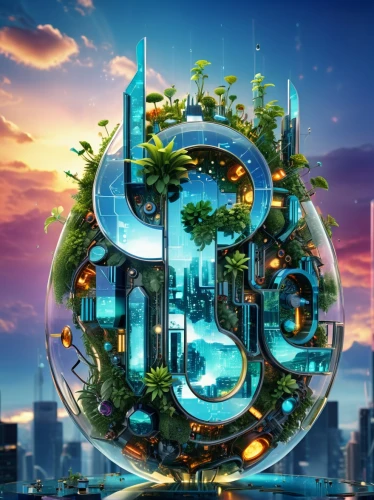 ecological sustainable development,ecological,eco,eco-construction,ecosystem,terraforming,planet eart,earth,planet earth,eco hotel,utopian,ecologically,futuristic landscape,fantasy city,environmental,sustainability,ecology,life stage icon,ecoregion,growth icon,Photography,General,Realistic