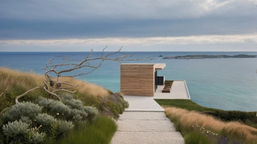 dunes house,corten steel,landscape design sydney,landscape designers sydney,summer house,cubic house,la perouse,floating huts,holiday home,house by the water,beach house,inverted cottage,cliff top,exposed concrete,coastal protection,temple of poseidon,timber house,modern architecture,archidaily,cube house,Photography,General,Commercial