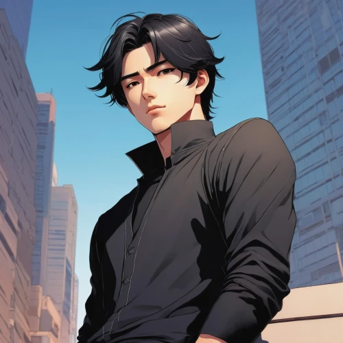 yukio,ren,male character,black suit,dark suit,spy visual,cg artwork,stylish boy,sigma,main character,ceo,corvin,persona,city ​​portrait,robert harbeck,spy,black crow,detective,game illustration,white-collar worker,Illustration,Realistic Fantasy,Realistic Fantasy 26