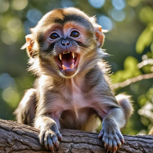 barbary monkey,baby monkey,barbary ape,tufted capuchin,squirrel monkey,white-fronted capuchin,long tailed macaque,rhesus macaque,barbary macaque,baby laughing,cheeky monkey,crab-eating macaque,primate,monkey,langur,macaque,baboon,capuchin,monkeys band,marmoset,Photography,General,Realistic