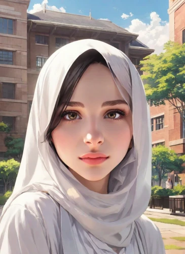 hijaber,islamic girl,hijab,muslim woman,jilbab,arabian,headscarf,muslima,arab,allah,kosmea,babushka doll,burqa,muslim background,islam,the prophet mary,arabian mau,eid,babushka,muslim,Digital Art,Anime