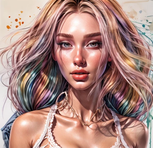 digital painting,world digital painting,artist color,boho art,burning hair,girl drawing,digital art,girl portrait,fantasy portrait,color pencils,digital artwork,photo painting,illustrator,the festival of colors,hair coloring,colorful background,fashion illustration,painting,digital illustration,color pencil