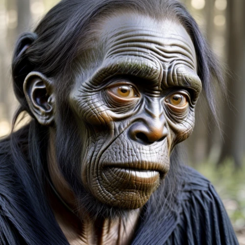 common chimpanzee,cercopithecus neglectus,chimpanzee,chimp,uakari,old human,bonobo,aborigine,primitive person,ape,ancient people,female face,orang utan,primate,the blood breast baboons,primitive people,neanderthal,siamang,old woman,bushmeat
