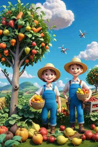 farm workers,farmers,aggriculture,fruit fields,picking vegetables in early spring,vegetables landscape,agroculture,agriculture,farmworker,agricultural,farmer,vegetable field,organic farm,organic fruits,farming,fruit trees,roma tomatoes,fruit vegetables,farm background,tomatoes,Unique,3D,3D Character