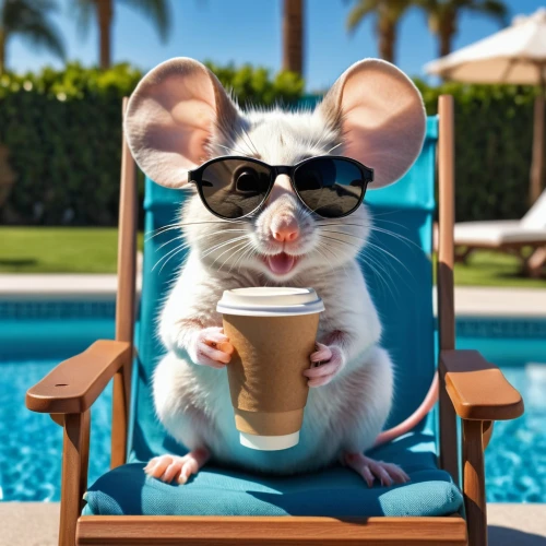 lab mouse icon,straw mouse,color rat,rat,musical rodent,mouse bacon,chilling squirrel,rat na,white footed mouse,relaxed squirrel,anthropomorphized animals,animals play dress-up,peterbald,deckchair,mouse,cat coffee,sunlounger,whimsical animals,keep cool,mice,Photography,General,Realistic