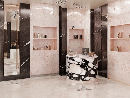 luxury bathroom,search interior solutions,beauty room,shower door,vitrine,shower bar,marble,soap shop,boutique hotel,oria hotel,agent provocateur,shower base,polished granite,casa fuster hotel,interior decoration,hotel hall,cosmetics counter,assay office,bathroom cabinet,luxury hotel