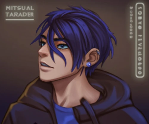 male character,male elf,anime boy,mikado,muscari,tumblr icon,mullet,custom portrait,midnight blue,portrait background,mystikfaces,cobalt,whiptail,mythical,agapanthus,mineral,mirto,bluejay,steam icon,gentiana