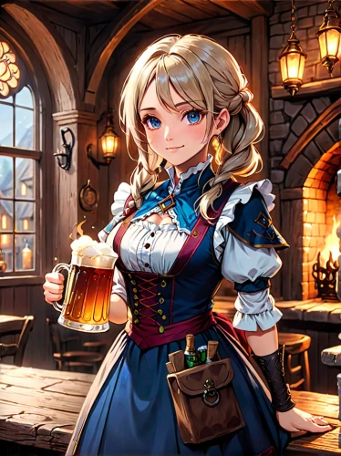 barmaid,oktoberfest background,pub,bavarian,bartender,bavarian swabia,darjeeling,oktoberfest,jessamine,apfelwein,oktoberfest celebrations,alice,game illustration,darjeeling tea,balalaika,old elisabeth,steampunk,vexiernelke,bavaria,winemaker,Anime,Anime,General