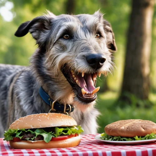 hamburgers,burgers,burger,pet vitamins & supplements,purebred dog,hamburger,veggie burger,burguer,gator burger,american staghound,burger king premium burgers,big hamburger,dog puppy while it is eating,domestic animal,small animal food,fastfood,pet food,outdoor dog,schäfer dog,cheeseburger,Photography,General,Realistic