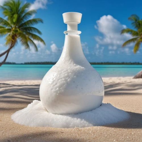 coconut perfume,white sand,piña colada,fragrant snow sea,white sandy beach,saltshaker,sea water salt,coconut cocktail,bottle surface,perfume bottle,sand timer,coconut drink,isolated bottle,coarse salt,beach background,white sand beach,perfume bottles,coconut milk,coconut drinks,daiquiri,Photography,General,Realistic