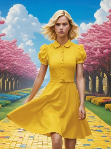 yellow background,sprint woman,yellow,aurora yellow,heidi country,eleven,yellow garden,lemonade,blonde woman,yellow jumpsuit,spring background,the blonde in the river,a girl in a dress,yellow purse,canary,color 1,blue jasmine,magnolia,springtime background,woman walking