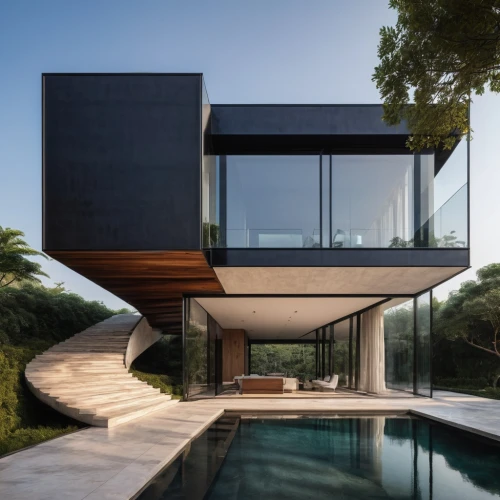 modern house,modern architecture,dunes house,cubic house,cube house,house by the water,house shape,pool house,residential house,luxury property,glass facade,frame house,glass wall,modern style,private house,mirror house,timber house,beautiful home,contemporary,futuristic architecture,Photography,General,Natural