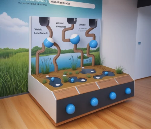 interactive kiosk,sprinkler system,water dispenser,wastewater treatment,waste water system,a museum exhibit,irrigation system,water cooler,water usage,geothermal energy,interactive,eye tracking,wooden mockup,water resources,water display,water plant,the tile plug-in,smart home,product display,water connection,Photography,General,Realistic