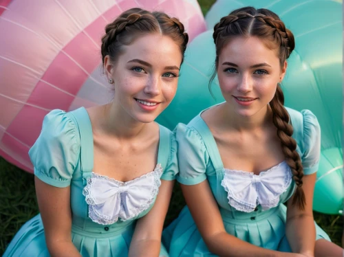 two girls,joint dolls,crinoline,digital compositing,image editing,jane austen,sound of music,photoshop manipulation,hot air balloon rides,image manipulation,young women,bavarian swabia,two,globes,adobe photoshop,celtic woman,polka,hoopskirt,alice in wonderland,hot air balloons,Photography,General,Natural