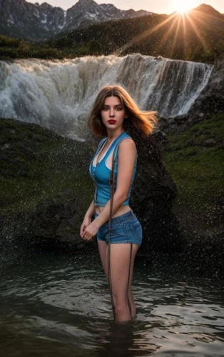 photoshoot with water,water nymph,the blonde in the river,water wild,glacier water,girl on the river,the body of water,water fall,in water,plus-size model,thermal spring,wild water,body of water,water flowing,water flow,skogafoss,stream,waterfalls,water winner,mountain spring,Common,Common,Photography