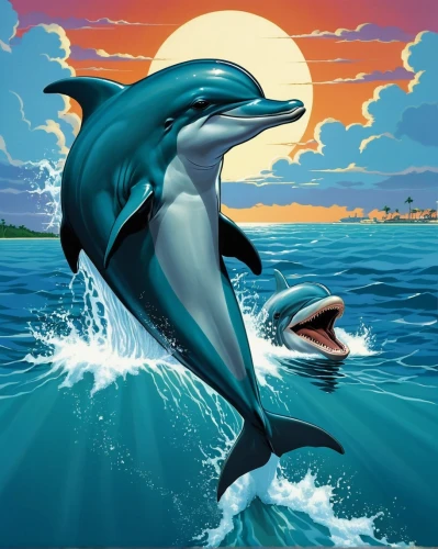 dolphin background,oceanic dolphins,dolphins,bottlenose dolphins,dolphin-afalina,dolphin,porpoise,two dolphins,cetacean,spinner dolphin,dusky dolphin,bottlenose dolphin,dolphins in water,orca,dolphin swimming,spotted dolphin,wholphin,killer whale,marine mammal,cetacea,Illustration,American Style,American Style 05