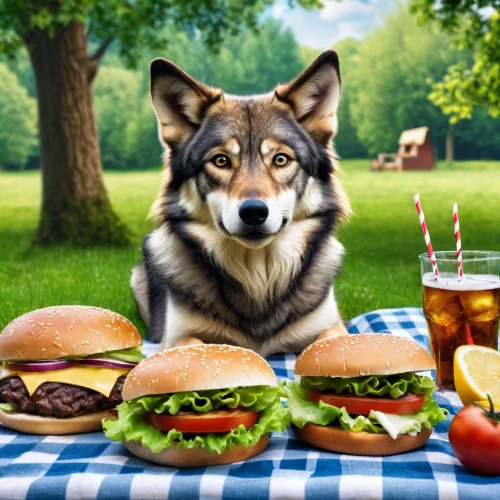 small animal food,hamburgers,dog puppy while it is eating,dog food,burger,swedish lapphund,burgers,dog illustration,domestic animal,purebred dog,burguer,burger king premium burgers,omnivore,outdoor dog,pet food,american stafford,fastfood,hamburger,american food,animal product,Photography,General,Realistic