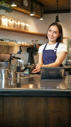 barista,waiting staff,chefs kitchen,establishing a business,cookware and bakeware,restaurants online,girl in the kitchen,chef's uniform,pastry chef,woman at cafe,food preparation,women at cafe,customer experience,electronic payments,kitchen shop,star kitchen,customer success,cashier,knife kitchen,waitress