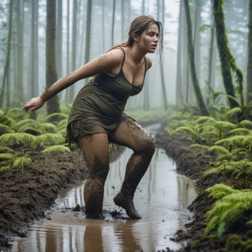 female runner,ballerina in the woods,people in nature,woman frog,lara,running frog,trail running,digital compositing,obstacle race,insurgent,warrior woman,photoshop manipulation,sprint woman,long-distance running,middle-distance running,walking in the rain,human evolution,woman walking,photo manipulation,running