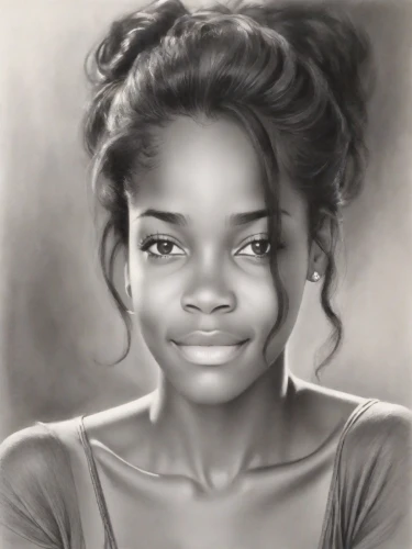 girl portrait,girl drawing,graphite,pencil drawing,charcoal pencil,child portrait,portrait of a girl,digital painting,charcoal drawing,pencil drawings,pencil art,tiana,young lady,girl in t-shirt,artist portrait,maria bayo,pencil and paper,young woman,digital art,african american woman