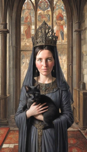 gothic portrait,portrait of christi,the prophet mary,cat sparrow,girl with dog,archimandrite,cat european,woman holding pie,the abbot of olib,hieromonk,margaret,priest,praying woman,candlemas,david bates,cat image,girl in a historic way,orthodoxy,stepmother,seven sorrows,Digital Art,Comic